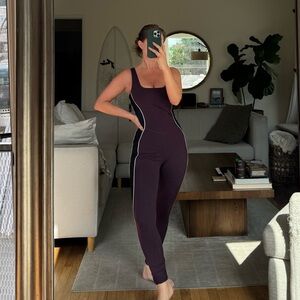 NWT! Fabletics Burgundy and Black Jumpsuit